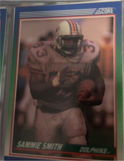 1990 Score #333 Sammie Smith — front