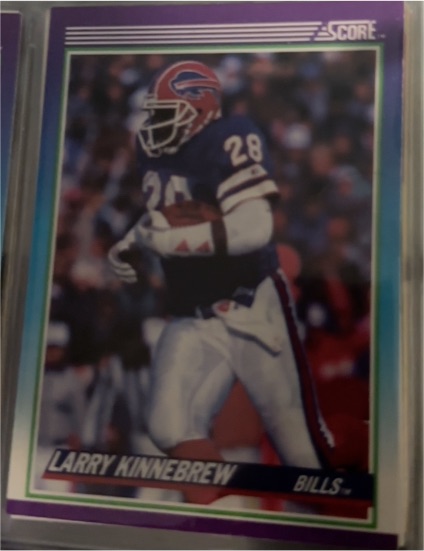 1990 Score #128 Larry Kinnebrew — front