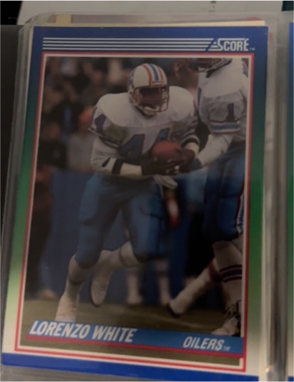 1990 Score #29 Lorenzo White Houston Oilers — front