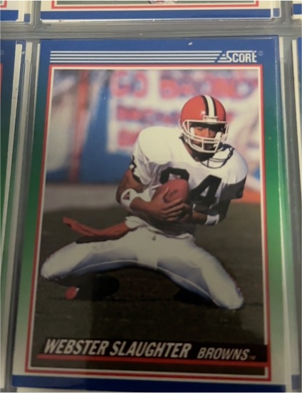 1990 Score #355 Webster Slaughter Cleveland Browns — front