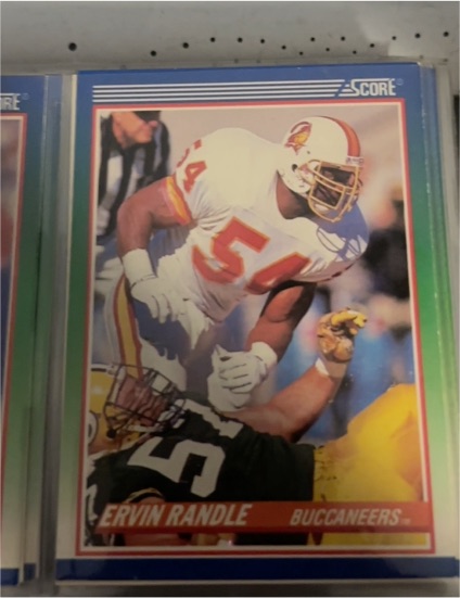 1990 Score #353 Ervin Randle Tampa Bay Buccaneers — front