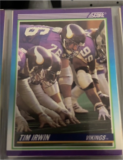 1990 Score #493 Tim Irwin Minnesota Vikings — front