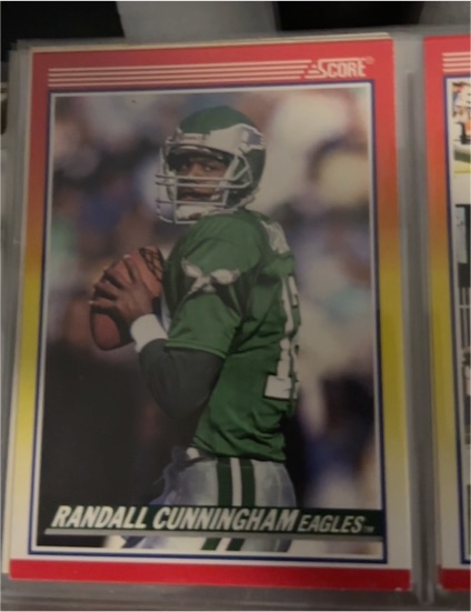 1990 Score #605 Randall Cunningham — front