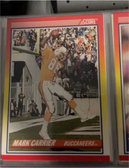 1990 Score #604 Mark Carrier Tampa Bay Buccaneers — front