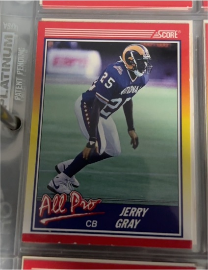 1990 Score #567 Jerry Gray All Pro — front