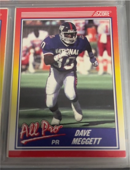 1990 Score #576 Dave Meggett — front