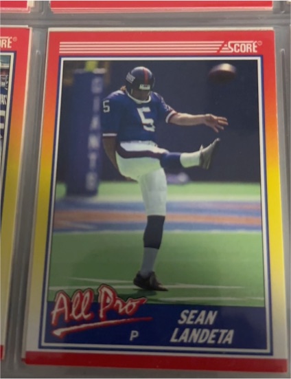 1990 Score #578 Sean Landeta — front