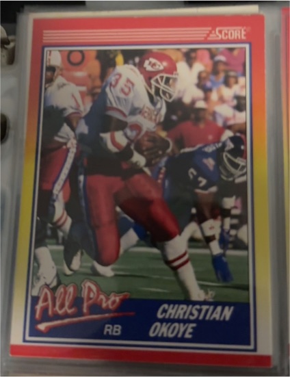 1990 Score #581 Christian Okoye All Pro — front