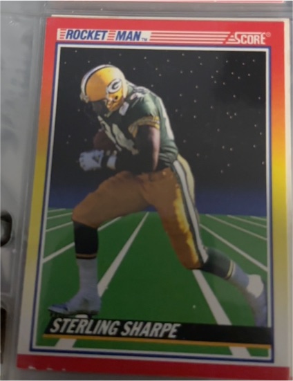 1990 Score #560 Sterling Sharpe Rocket Man Green Bay Packers — front