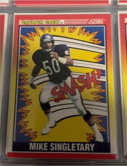 1990 Score #554 Mike Singletary — front