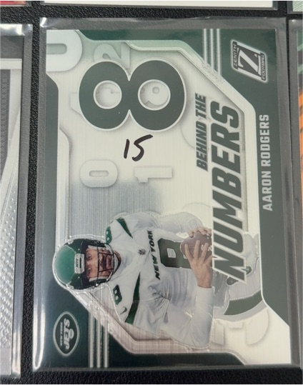 2023 Panini Zenith Behind the Numbers #1 Aaron Rodgers — front