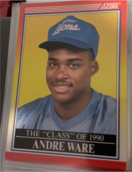 1990 Score #607 Andre Ware — front
