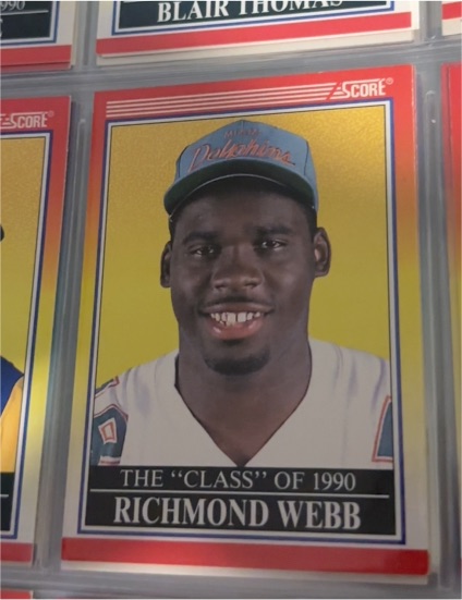 1990 Score #611 Richmond Webb — front