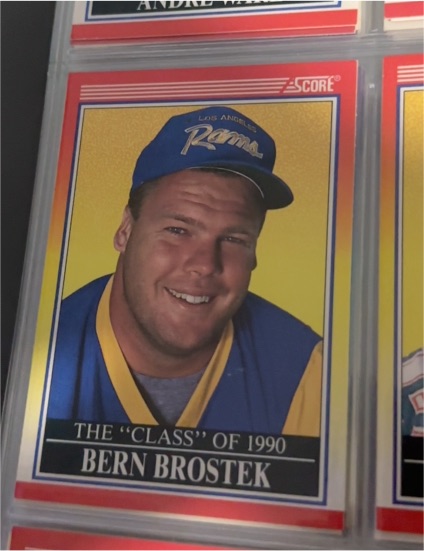 1990 Score #612 Bern Brostek — front