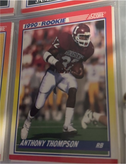 1990 Score #618 Anthony Thompson — front