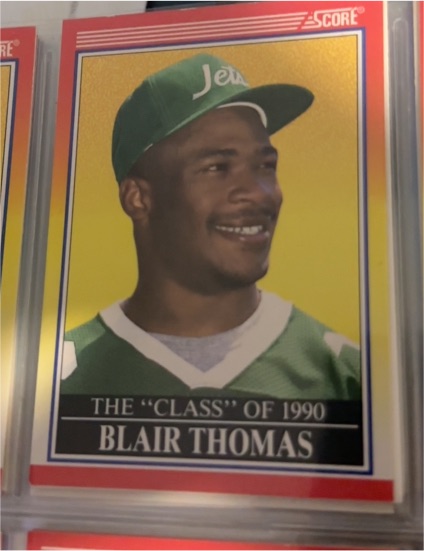 1990 Score #608 Blair Thomas — front