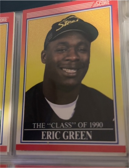 1990 Score #609 Eric Green — front