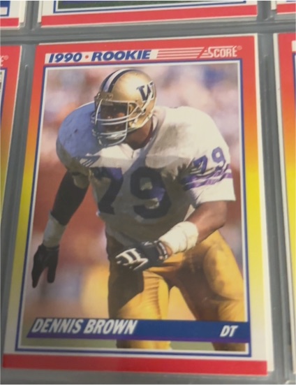 1990 Score #640 Dennis Brown — front