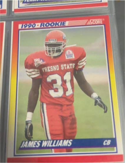 1990 Score #641 James Williams — front