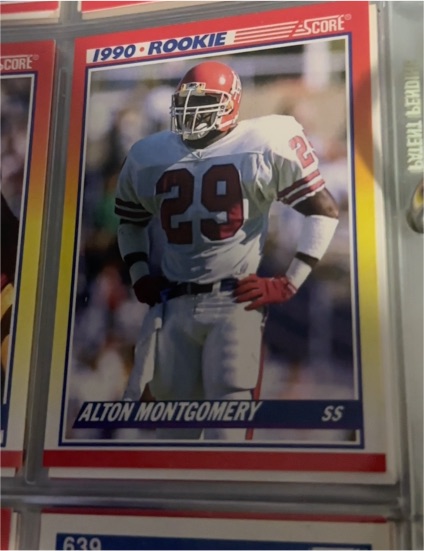 1990 Score #649 Alton Montgomery — front