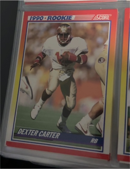 1990 Score #657 Dexter Carter — front