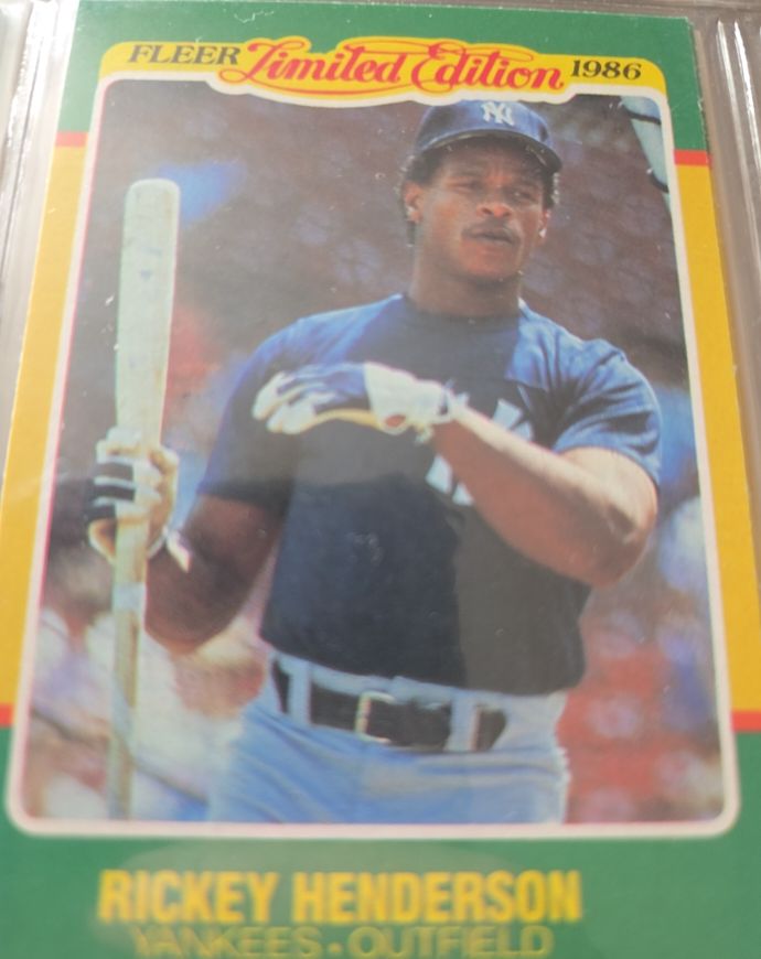 1986 Fleer Limited Edition #23 Rickey Henderson — front