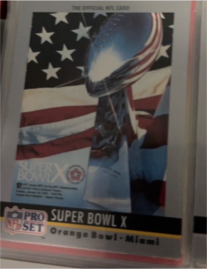1990 Pro Set #10 Super Bowl X Pittsburgh Steelers vs Dallas Cowboys — front
