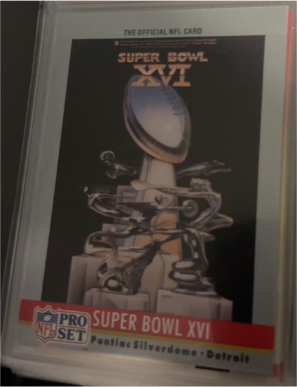 1990 Pro Set Super Bowl XVI #16 San Francisco 49ers vs Cincinnati Bengals — front