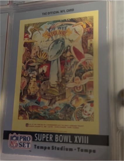 1990 Pro Set #18 Super Bowl XVIII — front