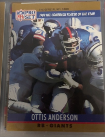 1990 Pro Set #7 Ottis Anderson — front