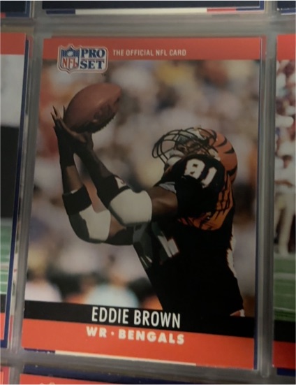 1990 Pro Set #61 Eddie Brown — front