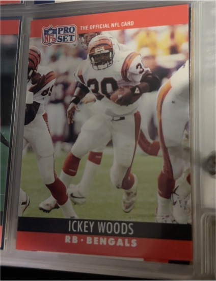 1990 Pro Set #66 Ickey Woods — front