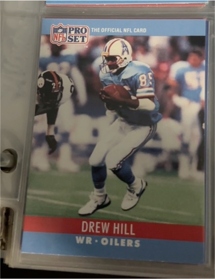1990 Pro Set #122 Drew Hill Houston Oilers — front