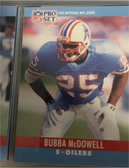 1990 Pro Set #123 Bubba McDowell — front