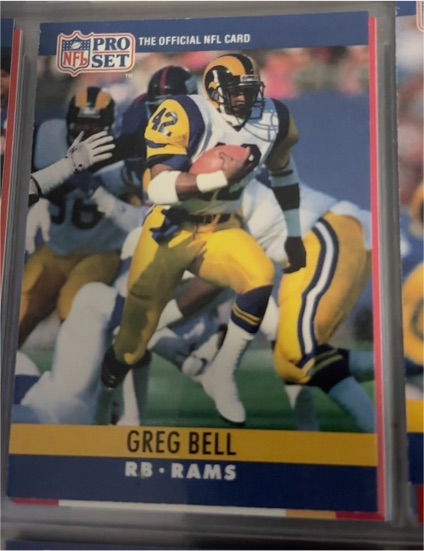 1990 Pro Set #163 Greg Bell — front