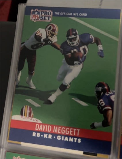 1990 Pro Set #228 David Meggett — front