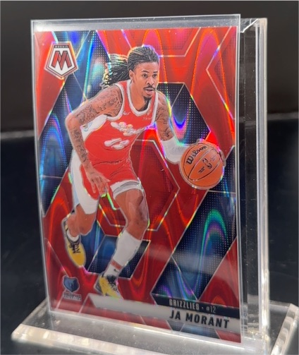 2024-25 Panini Mosaic #195 Ja Morant Red Seismic Prizm — front