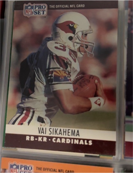 1990 Pro Set #262 Vai Sikahema — front