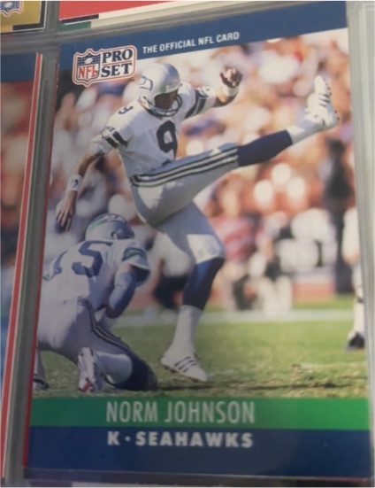 1990 Pro Set #302 Norm Johnson — front