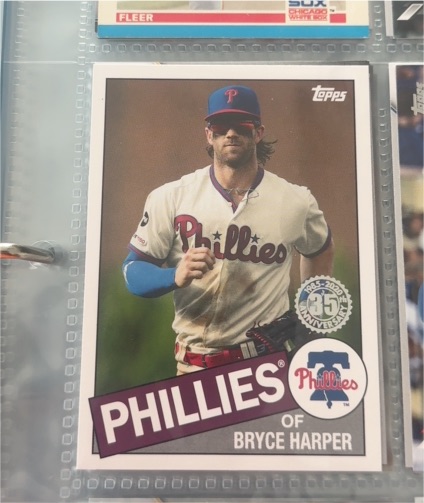 2020 Topps Update #85TB-33 Bryce Harper 1985 35th Anniversary Phillies — front