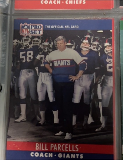 1990 Pro Set #232 Bill Parcells — front