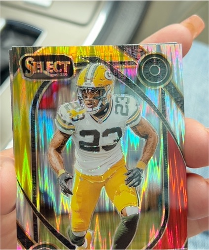 2024 Panini Select Club Level Kenny Pickett #277 Red & Yellow Shock Prizm — front