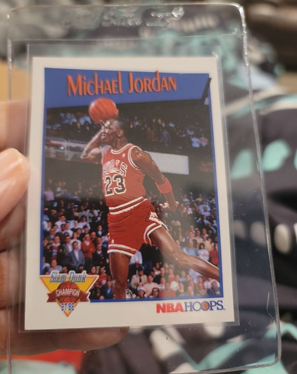 1991 NBA Hoops Slam Dunk Champion #4 Michael Jordan — front