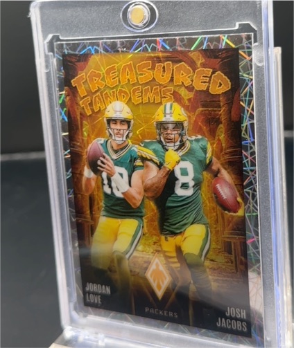 2024 Panini Phoenix #TT-GB Jordan Love & Josh Jacobs Treasured Tandems — front