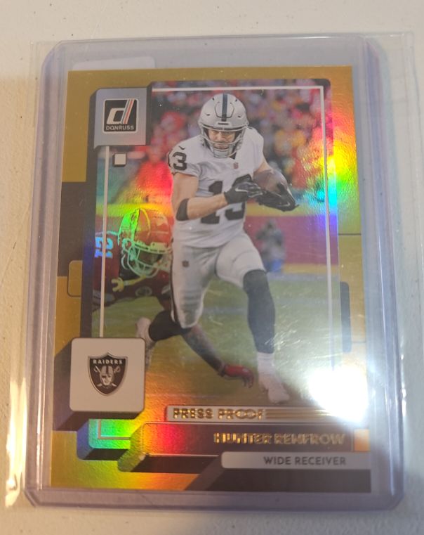 2022 Donruss #282 Hunter Renfrow Press Proof Premium Gold — front