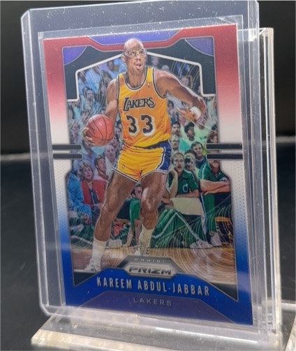2019-20 Panini Prizm Red White & Blue Prizm #20 Kareem Abdul-Jabbar Lakers — front