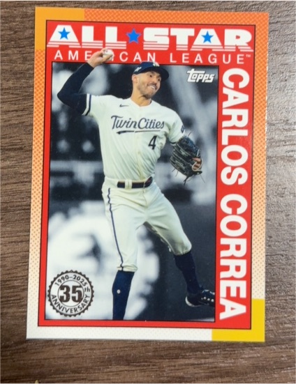 2025 Topps Series 2 #90AS-18 Carlos Correa 1990 All-Star Insert Twins — front