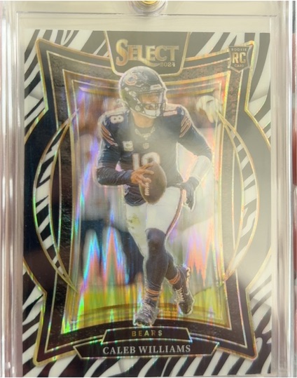 2024 Panini Select #25 Caleb Williams Rookie Silver Prizm Chicago Bears — front