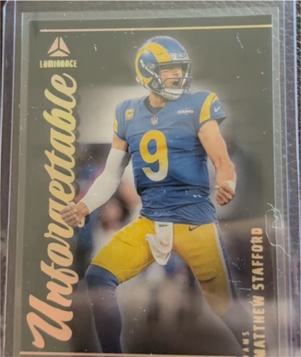 2025 Panini Luminance #10 Matthew Stafford Unforgettable — front
