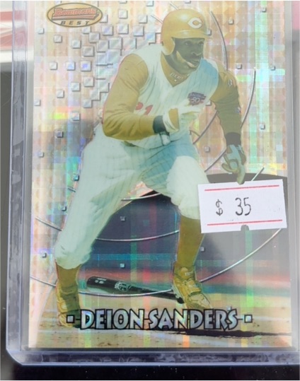 1997 Bowman's Best #44 Deion Sanders — front